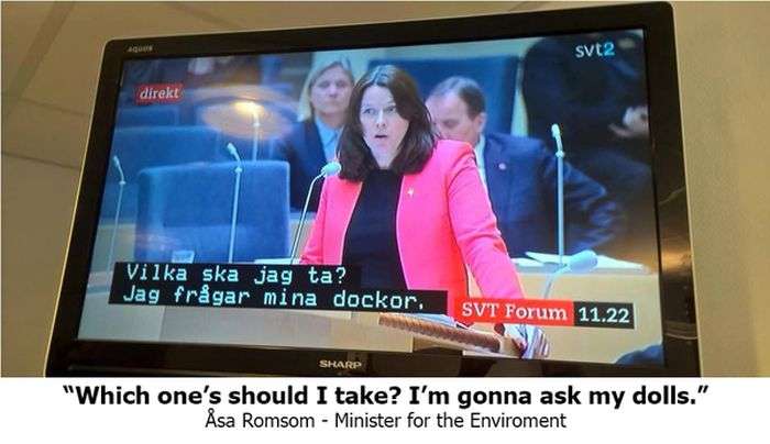 Веселі політичні дебати на шведському телебаченні (9 фото)