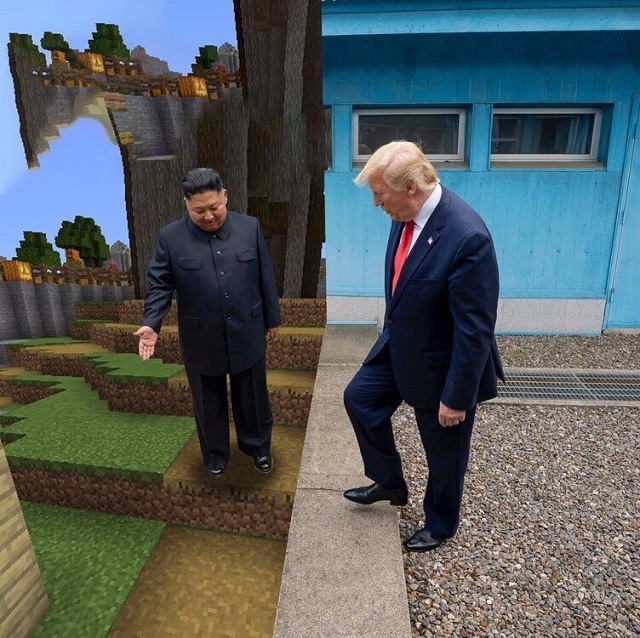 Встреча Дональда Трампа и Ким Чен Ына разлетелась на мемы Юмор