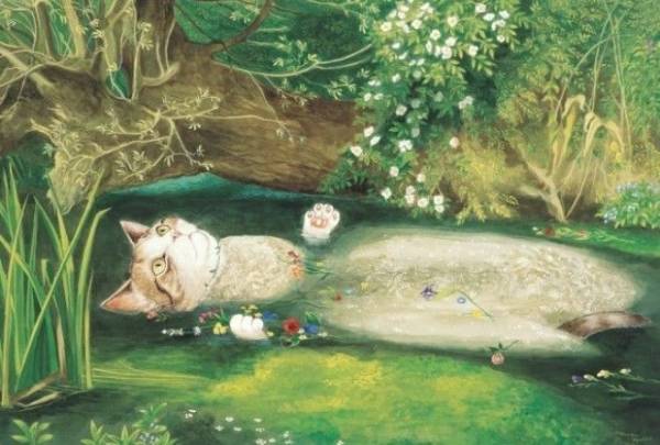 Котики и классическая живопись Интересное