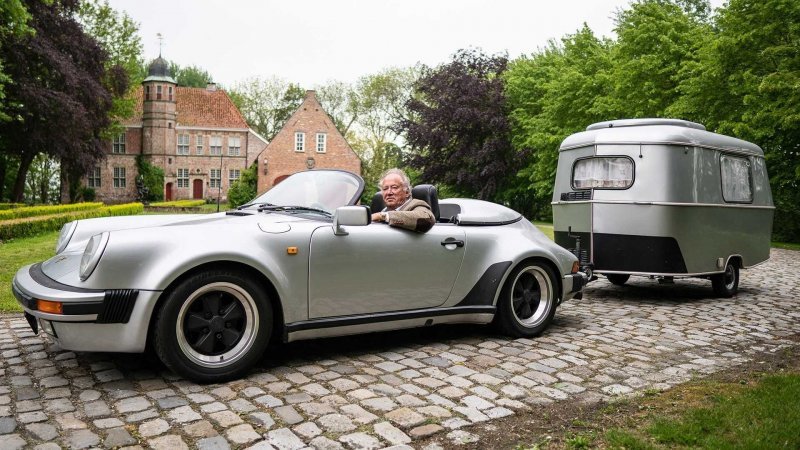 Porsche 911 Speedster 1989 — Отличный тягач для винтажного кемпера   авто