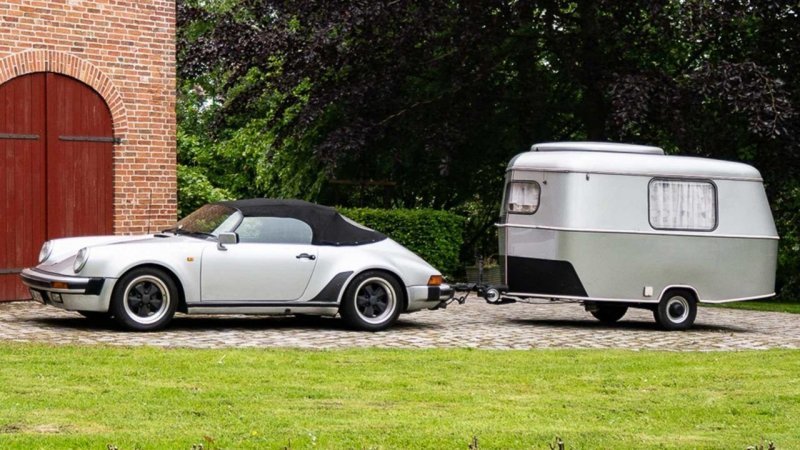 Porsche 911 Speedster 1989 — Отличный тягач для винтажного кемпера   авто