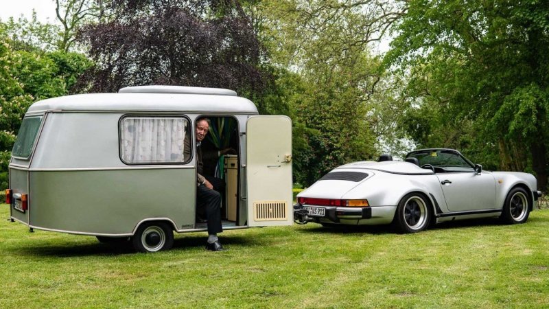 Porsche 911 Speedster 1989 — Отличный тягач для винтажного кемпера   авто