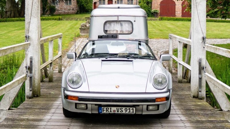 Porsche 911 Speedster 1989 — Отличный тягач для винтажного кемпера   авто