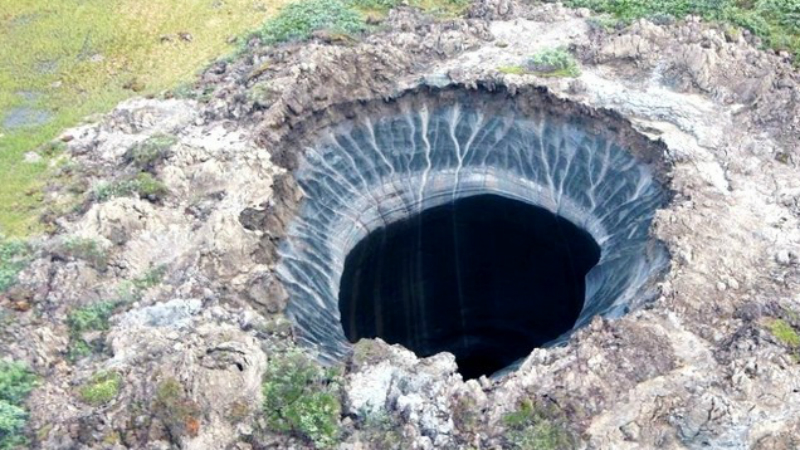 Почему загадочная Ямальская воронка исчезла аномалия,глобальное потепление,планета,Пространство,ямальская воронка