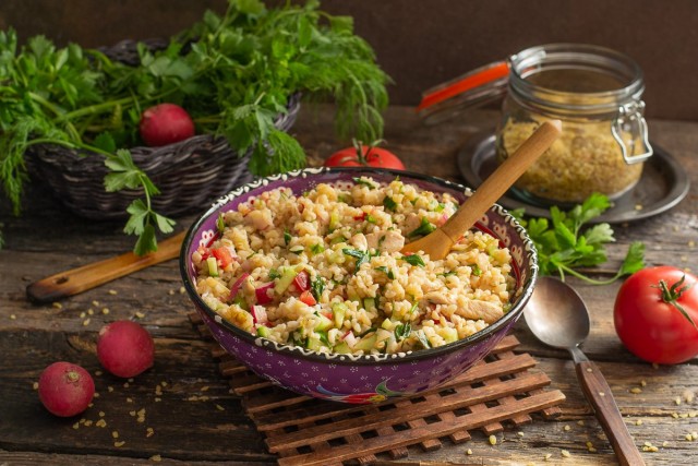 Табуле с курицей — вкусный салат с булгуром кулинария,салаты