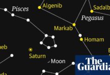 Полумесяц и Сатурн: Захватывающее вечернее небесное явление