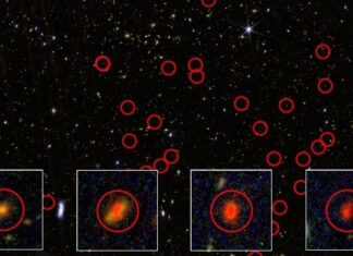 Os ‘pontos vermelhos’ do início do universo podem ser superestrelas moribundas, não buracos negros