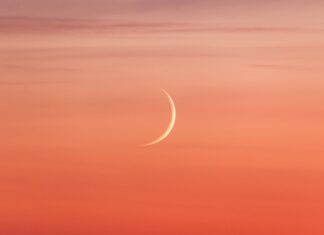 Venus y la Luna joven: una rara alineación celeste