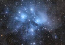 Las Siete Hermanas Reveladas: Astrofotógrafo Captura el Fantasmal Velo Azul de las Pléyades
