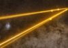 Wiązki laserowe nad Drogą Mleczną